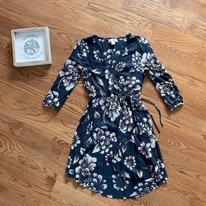 Floral wrap dress